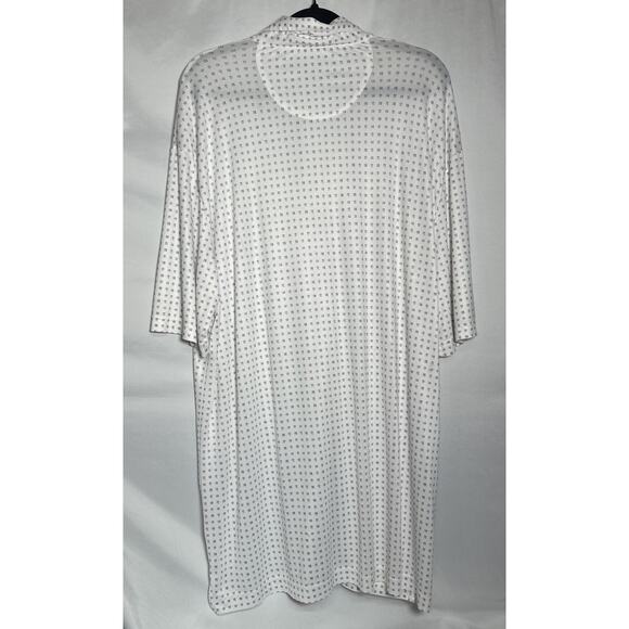 Mens Large Big And Tall Polo Shirt Callaway OptiDri White and Grey Short Sleeve - Picture 7 of 9